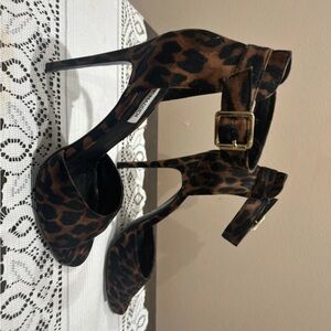 Brown Leopard Print Stiletto Heels